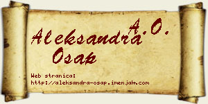 Aleksandra Ošap vizit kartica